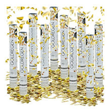 Golden mylar confetti cannon